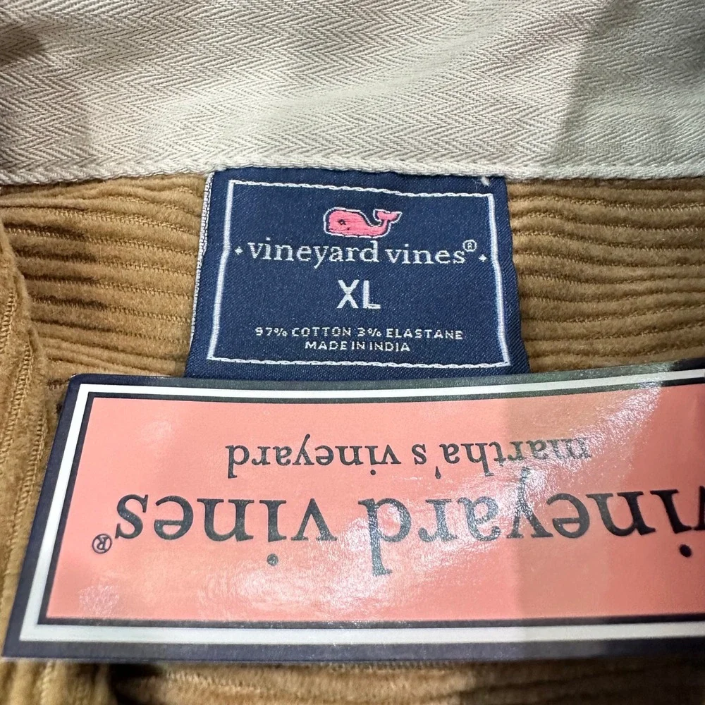 Vineyard Vines Field Jacket Mens XL Cotton Corduroy Trim Utility Chore Coat NEW